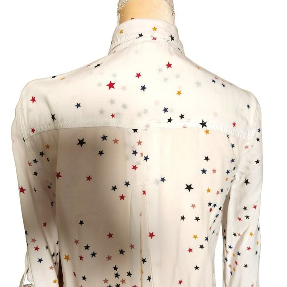 Beachlunch Lounge Caroline Stardust Button Down Blouse Women's XS/TP - Picture 9 of 15